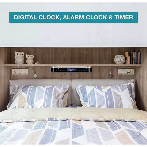 iLive Wireless LED Kitchen Light Wireless Stereo Speaker Digital Alarm Clock Kit - Picture 10 of 15